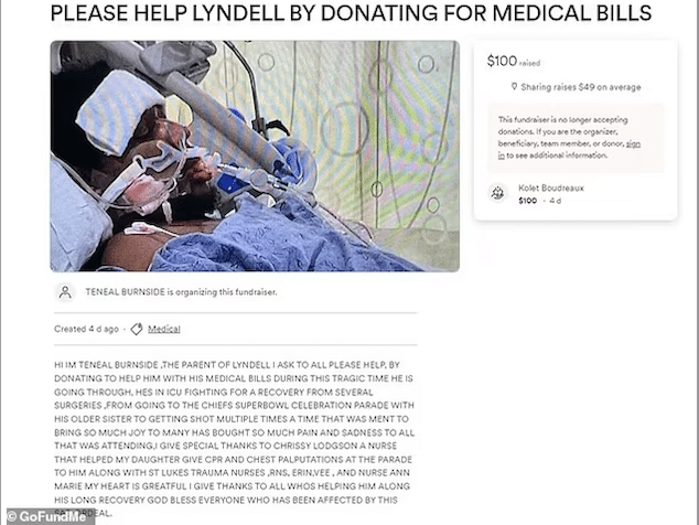 Teneal Burnside, mother of Kansas City shooting suspect, Lyndell Mays starts a GoFundme appeal.